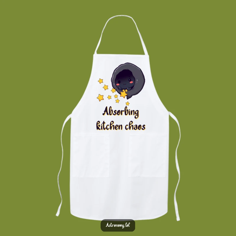Funny Black Hole Sucking Stars Apron - Hilarious Kitchenwear for Space Lovers