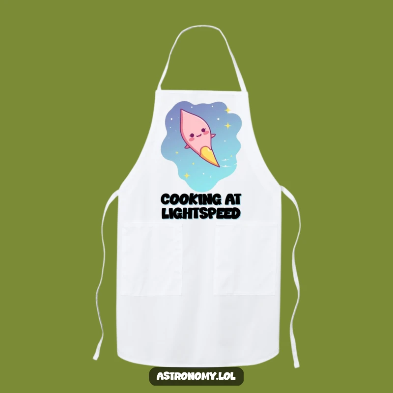 Funny Comet Chef Apron: Humorous Celestial Kitchen Gift for Happy Cooks