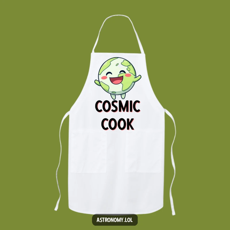 Funny Planet Grin Apron: Cook with Joy and Cosmic Flair