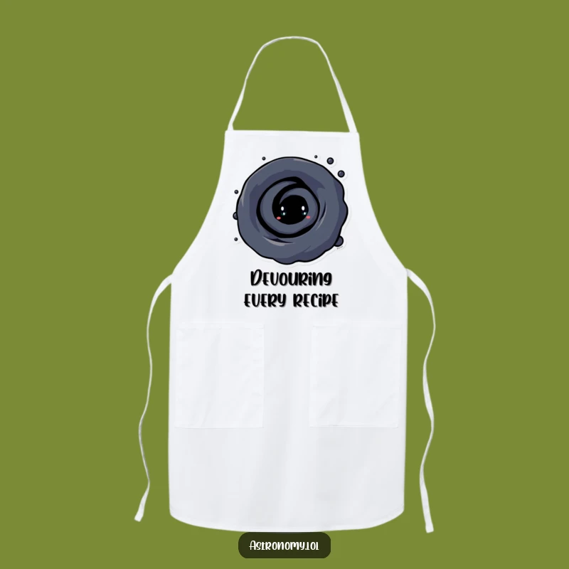 Funny Black Hole Apron: Culinary Vortex Character, Hilarious Kitchen Gift