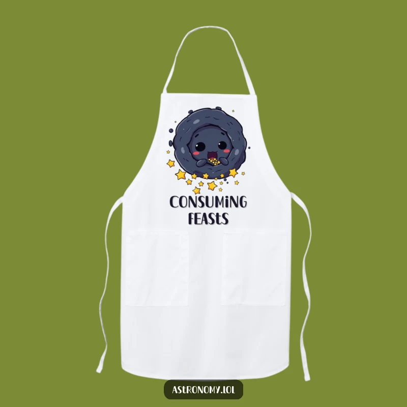 Funny Black Hole Apron: Mischievous Gobbler - Cook with Cosmic Fun Funny Gift!