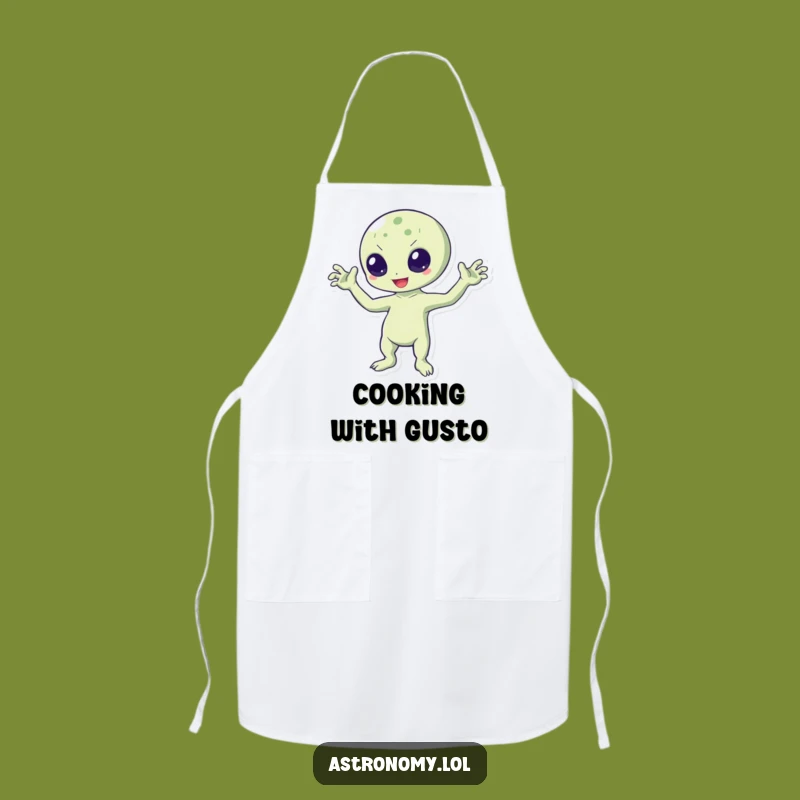 Funny Bouncing Alien Apron: Three-Armed Chef's Galactic Kitchenwear