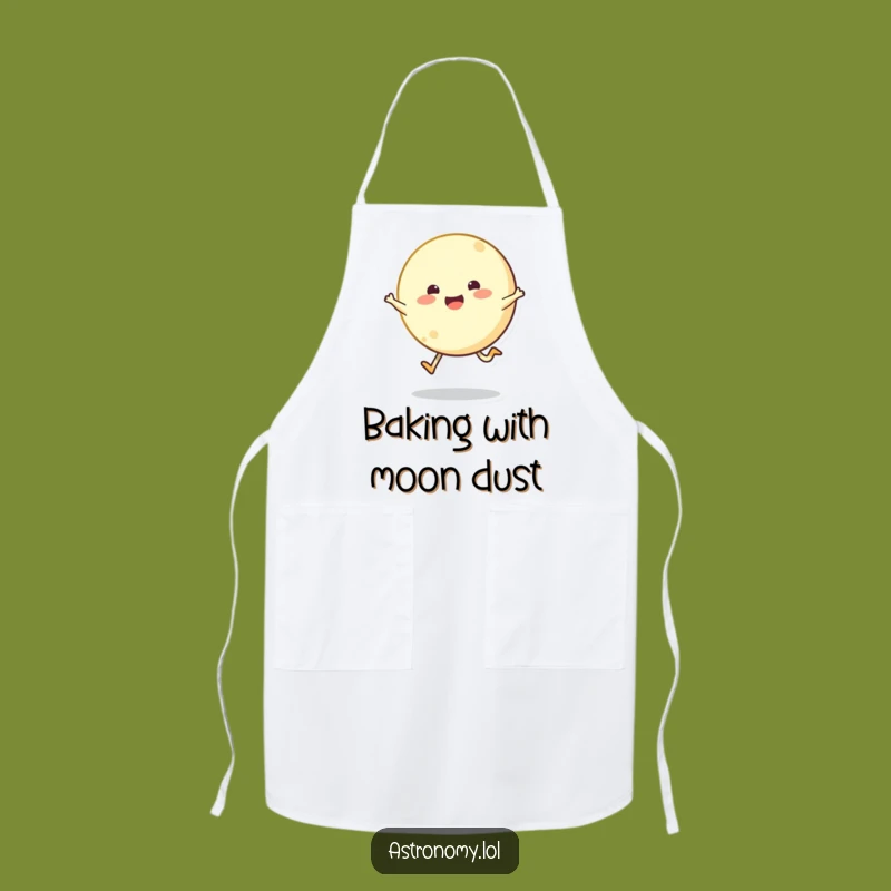 Funny Bouncing Moon Apron - Cheerful Kitchenwear for Lunar Enthusiasts