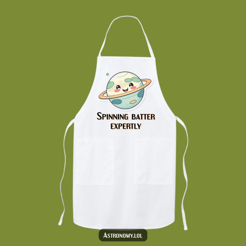 Funny Chef Planet Apron, Smiling Earth Kitchen Wear, Hilarious Cooking Accessory!