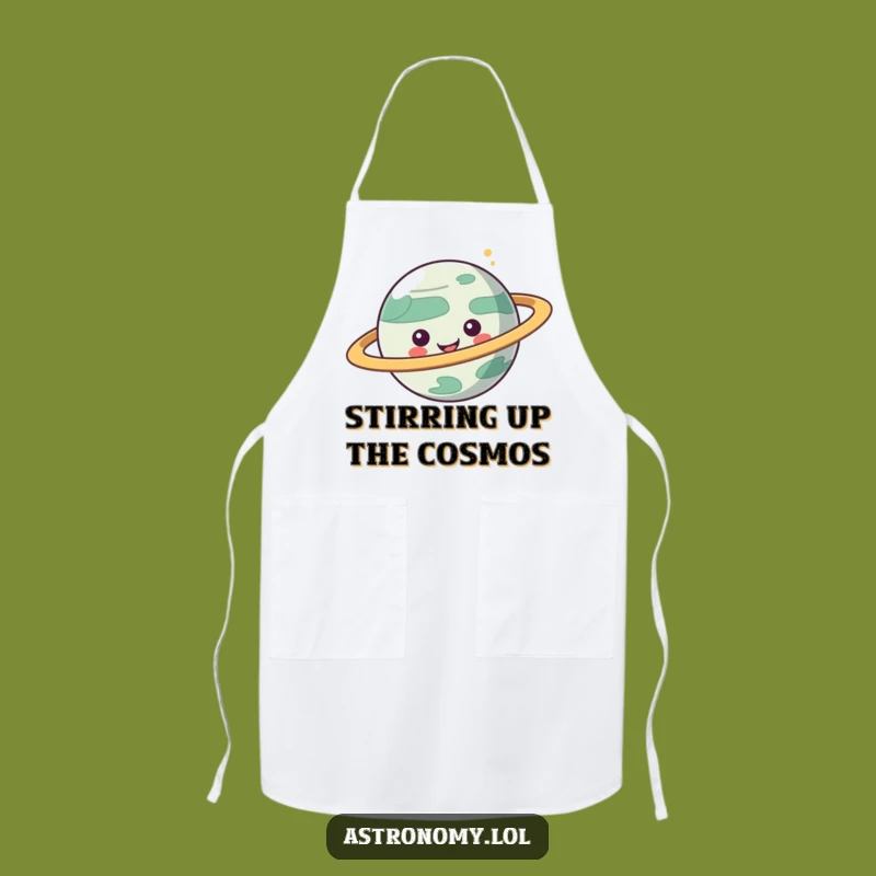 Funny Planet Apron: Cosmic Chef's Humor Wear, Perfect Funny Gift