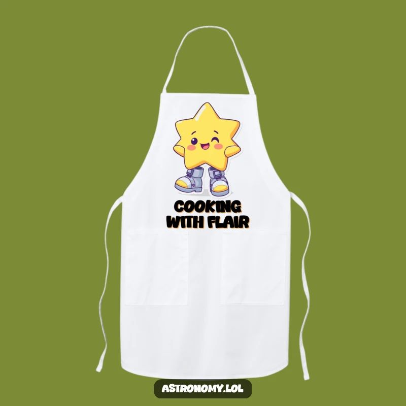 Funny Star Gravity Boots Apron - Cheerful Kitchen Gag Gift