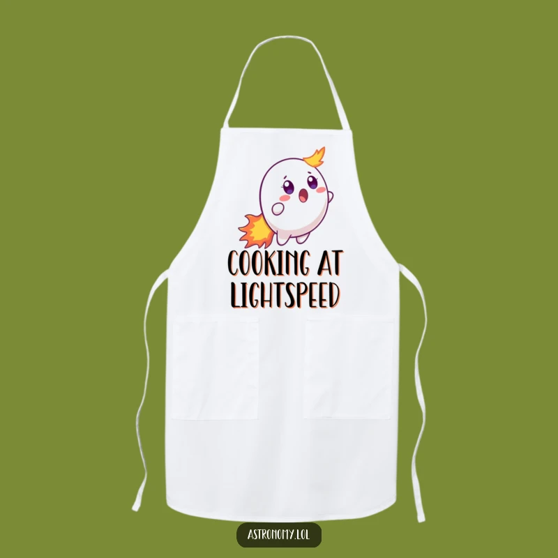 Funny Surprised Comet Apron - Cook Up Some Cosmic Comedy