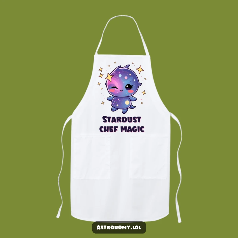 Funny Winking Galaxy Apron - Cosmic Kitchenwear for Starry Chefs