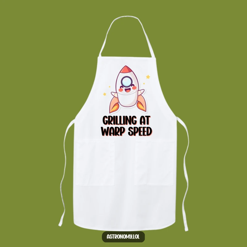 Funny Rocket Apron: Blasting Off Rocket Character Chef Apron, Fun Funny Gift