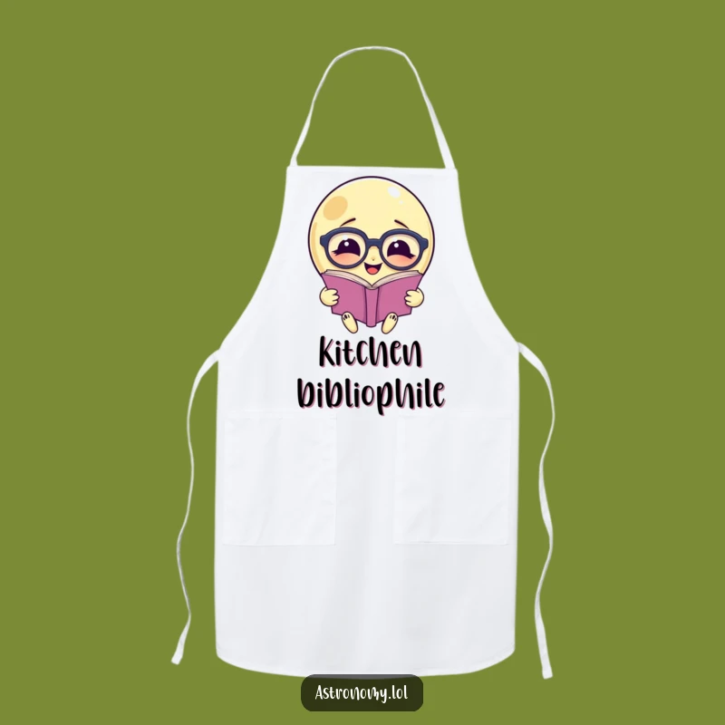 Funny Moon Reading Apron: Hilarious Kitchen Wear, Perfect Gift for Cooks
