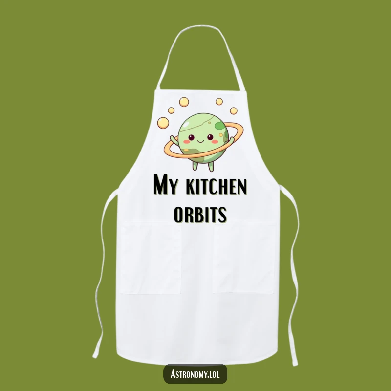 Funny Planet Juggling Moons Apron - Happy Kitchen Gag Gift