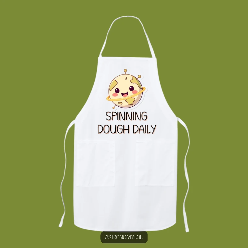 Funny Happy Planet Apron - Cheerful Kitchen Spinning Fun