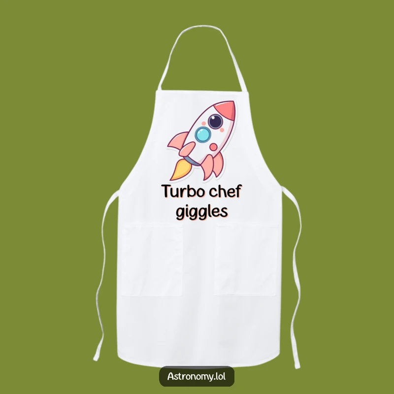 Funny Happy Rocket Giggles Apron - Cook with Cosmic Chuckles!