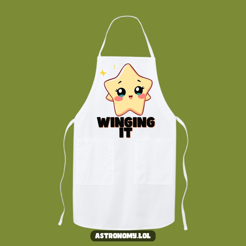 Funny Star Apron: Curious Twinkling Chef - Cook Up Laughs Funny Gift!