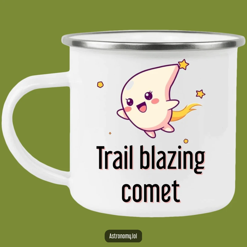 Funny Comet Camping Mug: Delightful Space Drinkware for Outdoor Fun