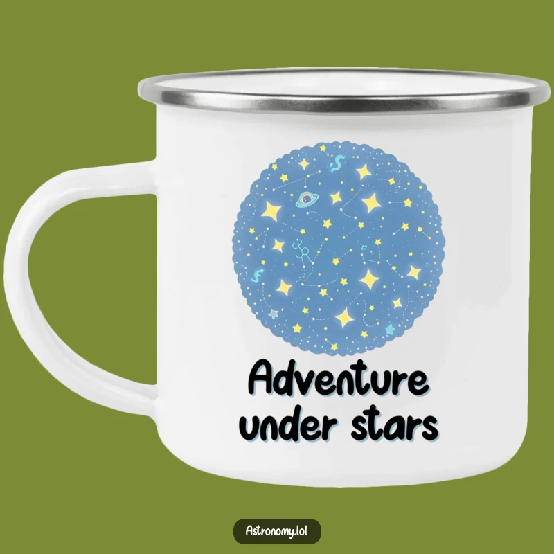 Funny Constellation Camping Mug: Twinkling Stars for Outdoor Adventures, Great Gift
