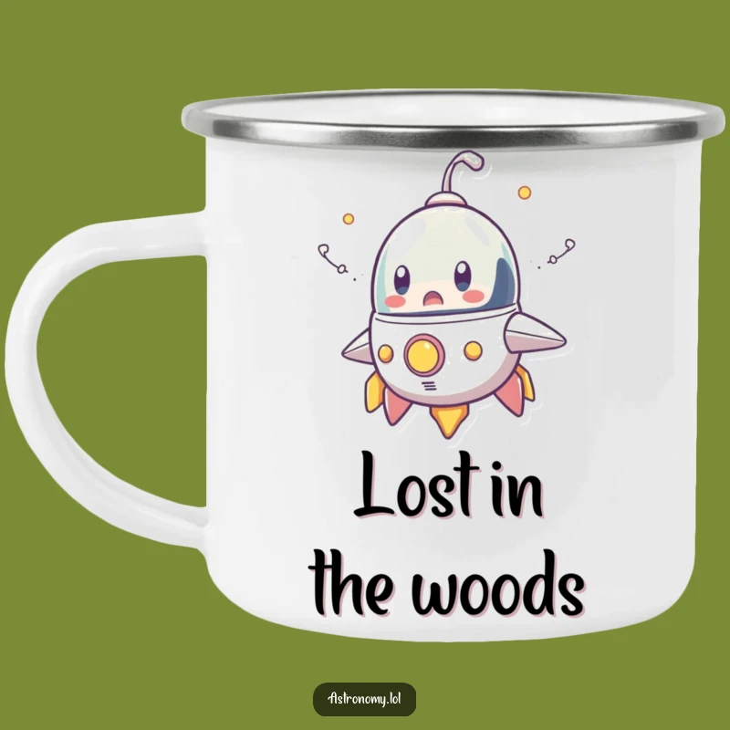 Funny Spaceship Camping Mug: Surprise Drinkware with Smoke Trails