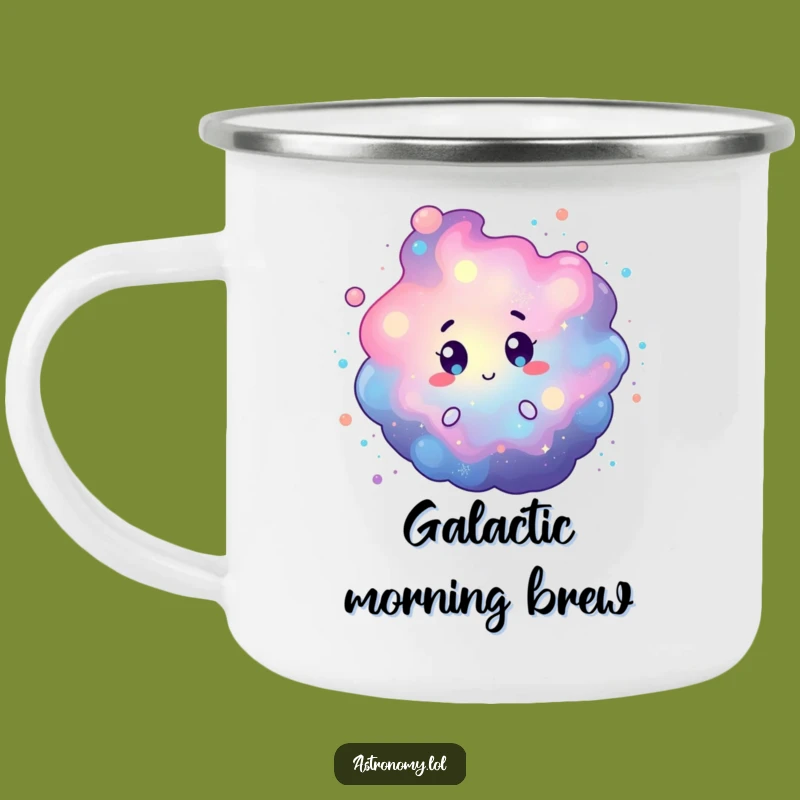 Funny Nebula Camping Mug: Outdoor Cosmic Dust Character Adventure Mug, Gift