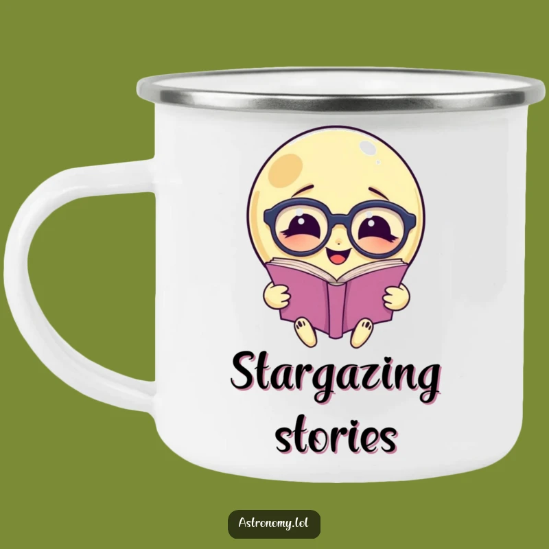 Funny Moon Reading Camping Mug: Hilarious Night Sky Companion, Perfect Gift