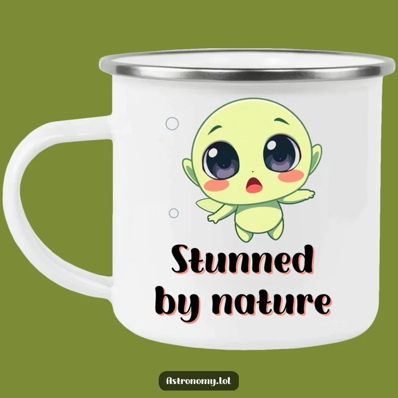 Funny Surprised Alien Floating Camping Mug - Adventure Surprise!