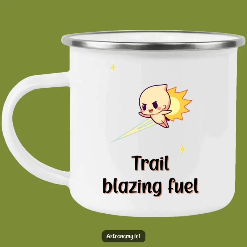 Funny Meteor Streaking Camping Mug - Durable and Comedic Outdoor Gear