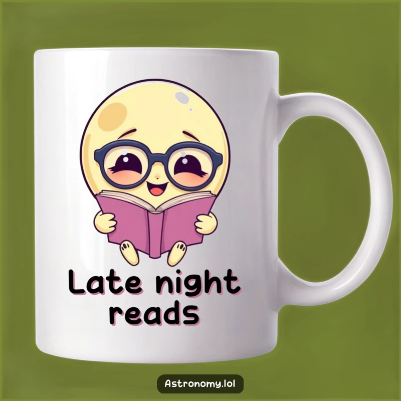 Funny Moon Reading Mug: Hilarious Intellectual Night Sky Gift for Book Lovers