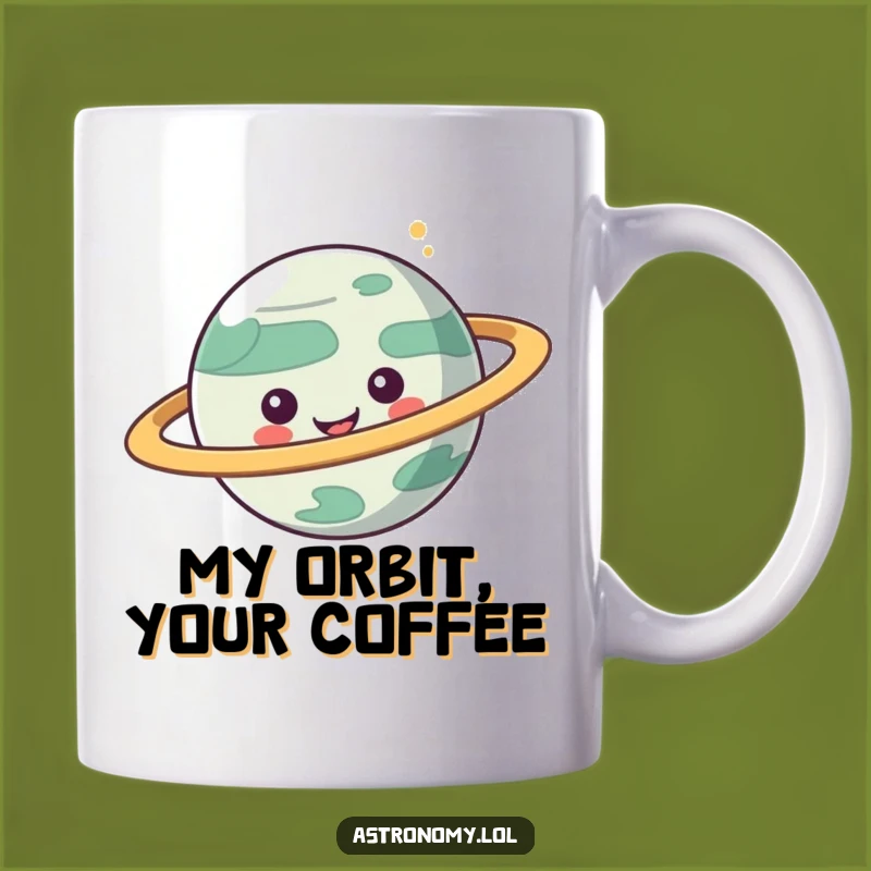 Funny Planet Character Mug: A Cosmic Spin Gift for Space Lovers