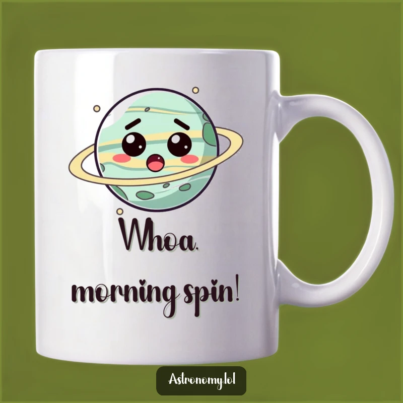 Funny Planet Mug: Dizzy Character Surprise Gift for Space Fans