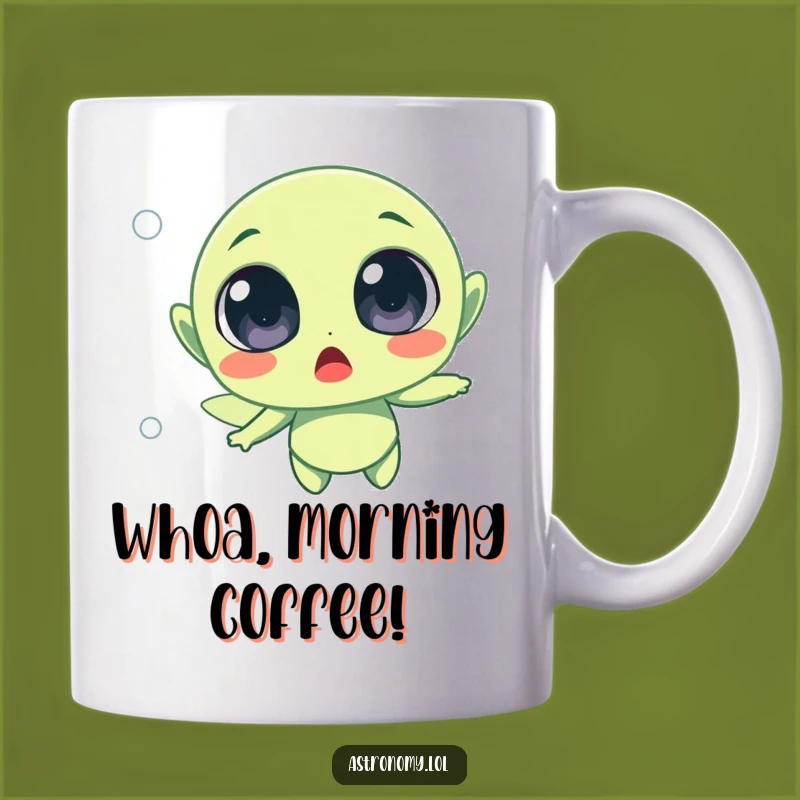 Funny Surprised Alien Floating Mug - Hilarious Cosmic Reaction Gift!