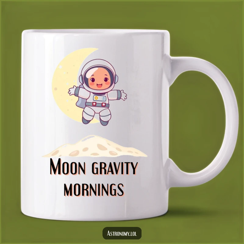 Funny Astronaut Moon Bounce Mug: A Joyful Space Adventure Gift