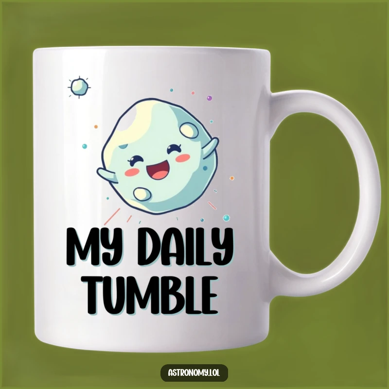 Funny Asteroid Mug: Joyful Tumbler Character, Fun Space Gift