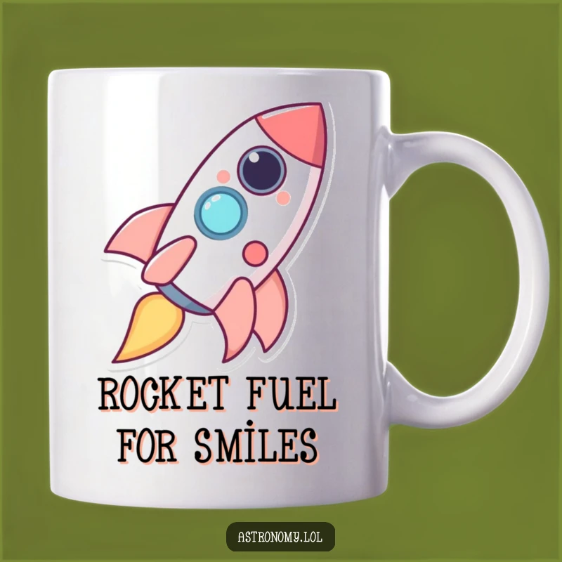 Funny Happy Rocket Giggles Mug - Hilarious Space Travel Gift!