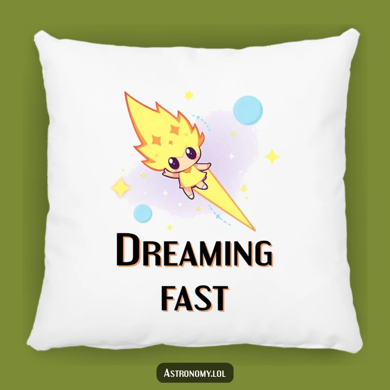 Funny Determined Meteor Pillow - Cozy Blazing Sky Accent