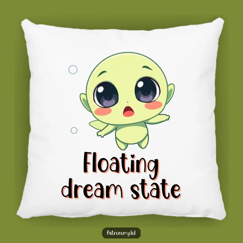 Funny Surprised Alien Floating Pillow - Comfy Cosmic Shock!