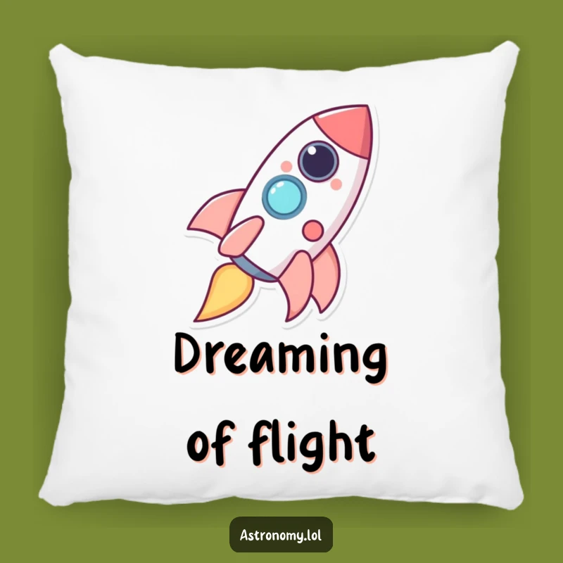 Funny Happy Rocket Giggles Pillow - Comfy Cosmic Comfort!