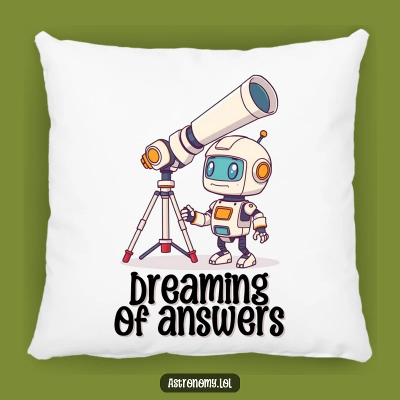 Funny Robot Pillow: Soft Bewildered Cushion, Cozy Sci-Fi Comfort Gift