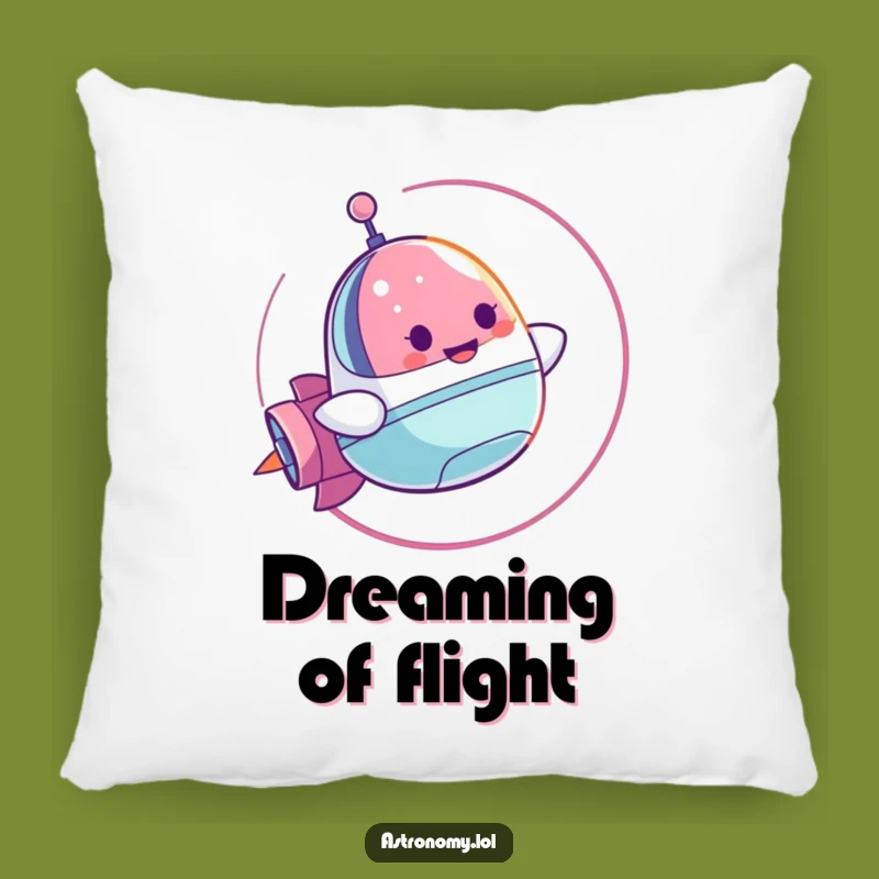 Funny Spaceship Pillow: Cheerful Looping Character - Comfy Funny Gift!