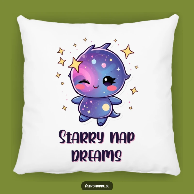 Funny Winking Galaxy Pillow - Cozy Comfort with Cosmic Mystery