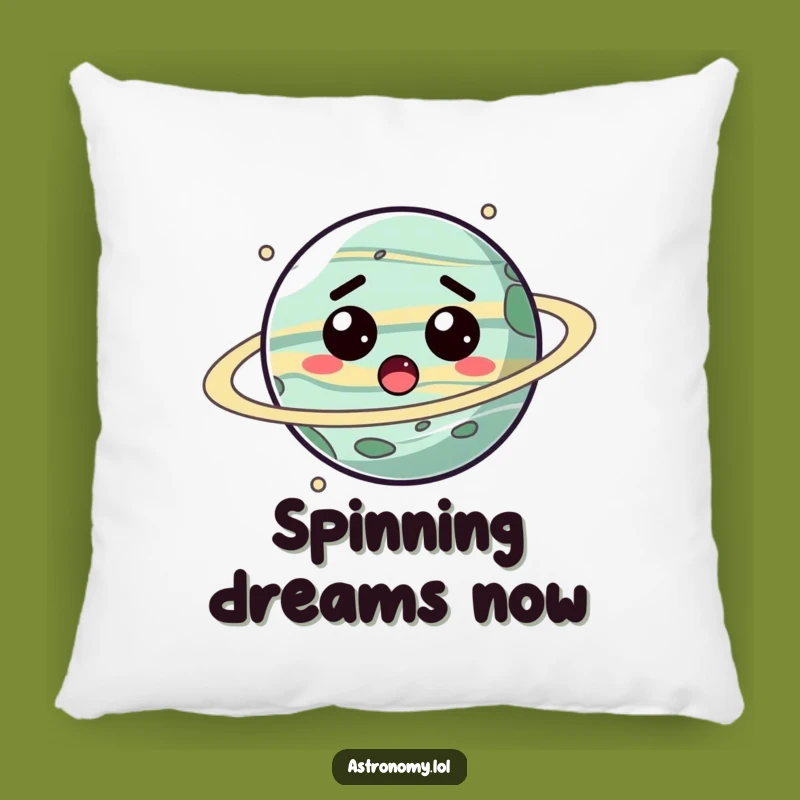 Funny Planet Pillow: Dizzy Surprised Character Cozy Decor Gift