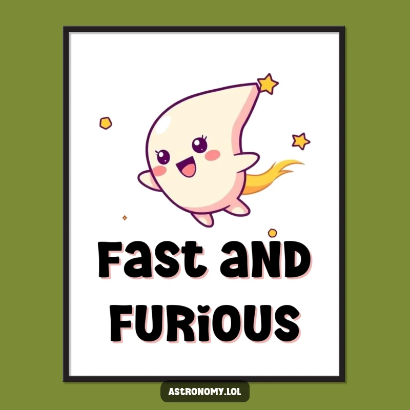 Funny Comet Digital Art: Delightful Space Download for Instant Joy