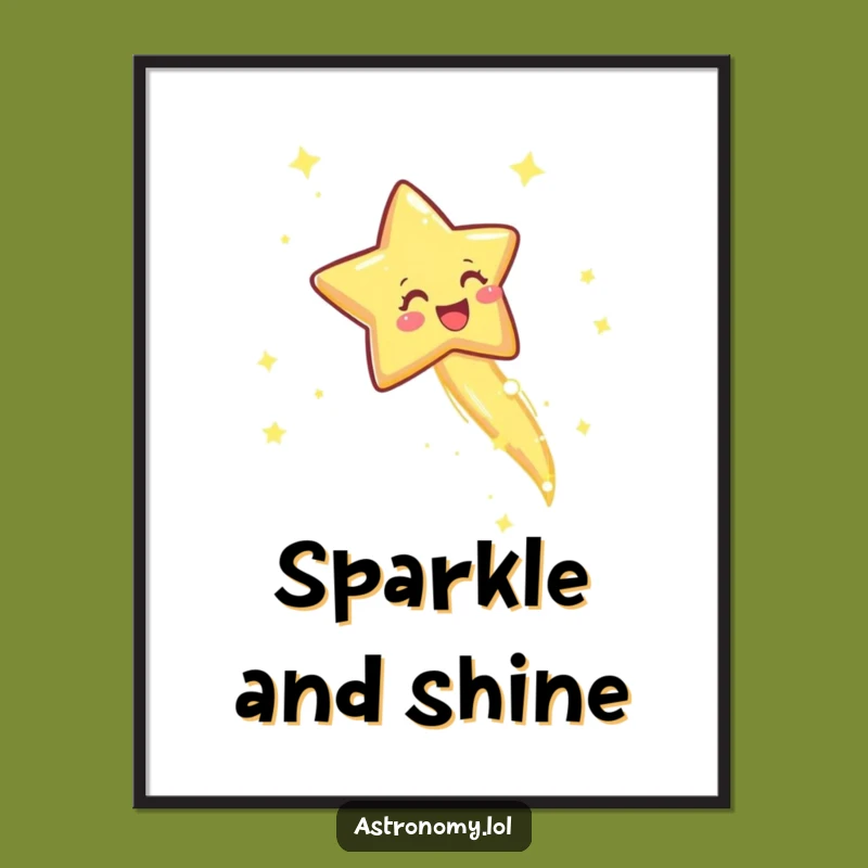 Funny Star Digital Art, Joyful Sparkle Download, Instant Hilarious Magic!