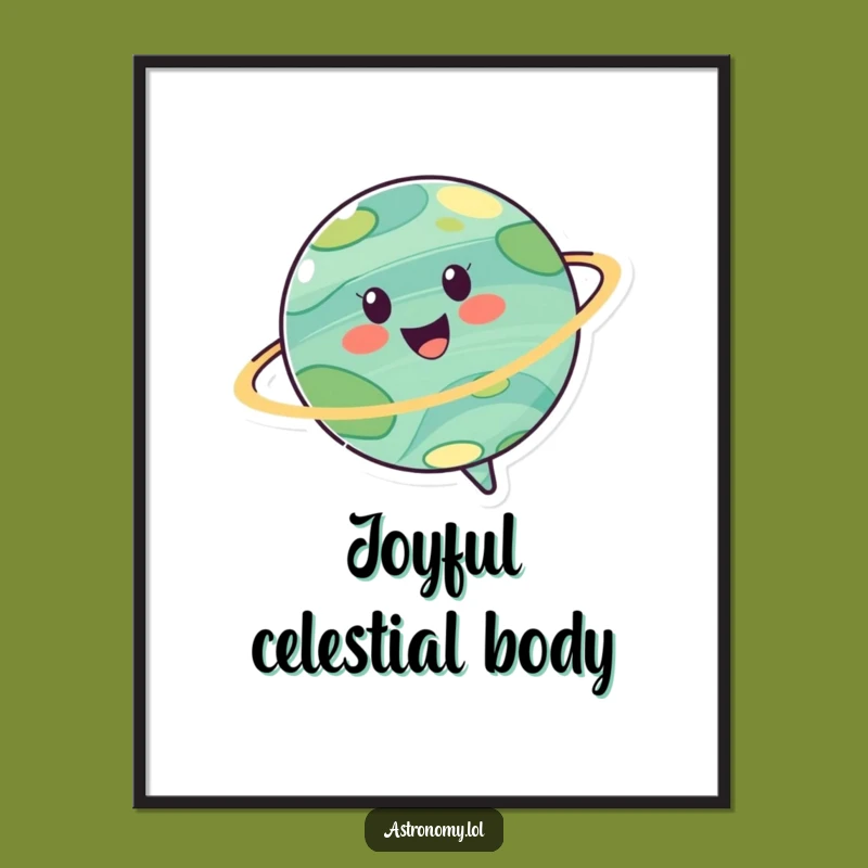 Funny Cheerful Planet Digital Art: Instant Joyful Spins for Your Walls