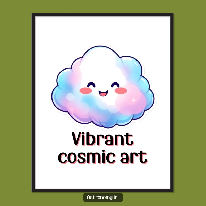 Funny Nebula Cloud Digital Art - Vibrant and Hilarious Cosmic Download