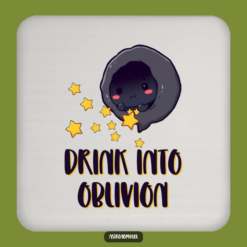 Funny Black Hole Sucking Stars Coaster Set - Hilarious Protection for Your Surfaces