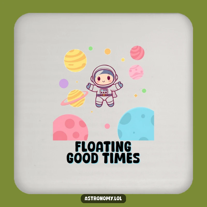 Funny Astronaut Drink Coaster: Cute Space Decor, Perfect Funny Gift