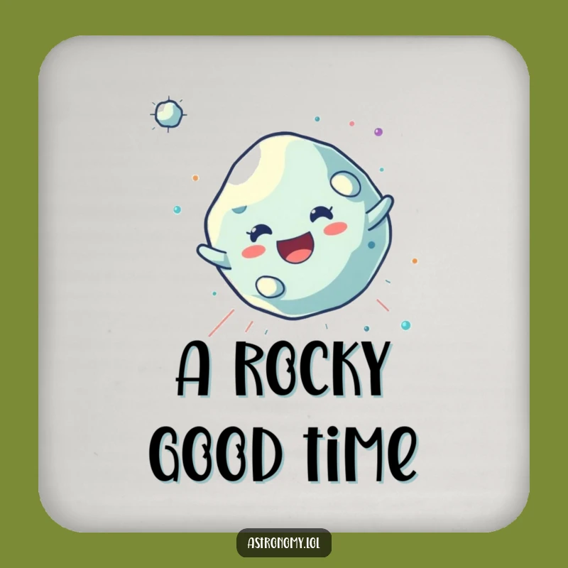Funny Asteroid Coaster: Tumbler Protector, Humorous Space Decor Gift