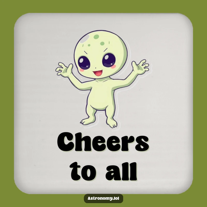 Funny Bouncing Alien Coaster: Three-Armed Wave Drink Protector