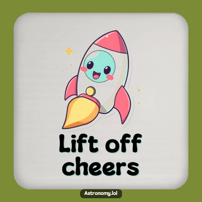Funny Cheerful Rocket Coaster: Blasting Off Drink Protector Gift