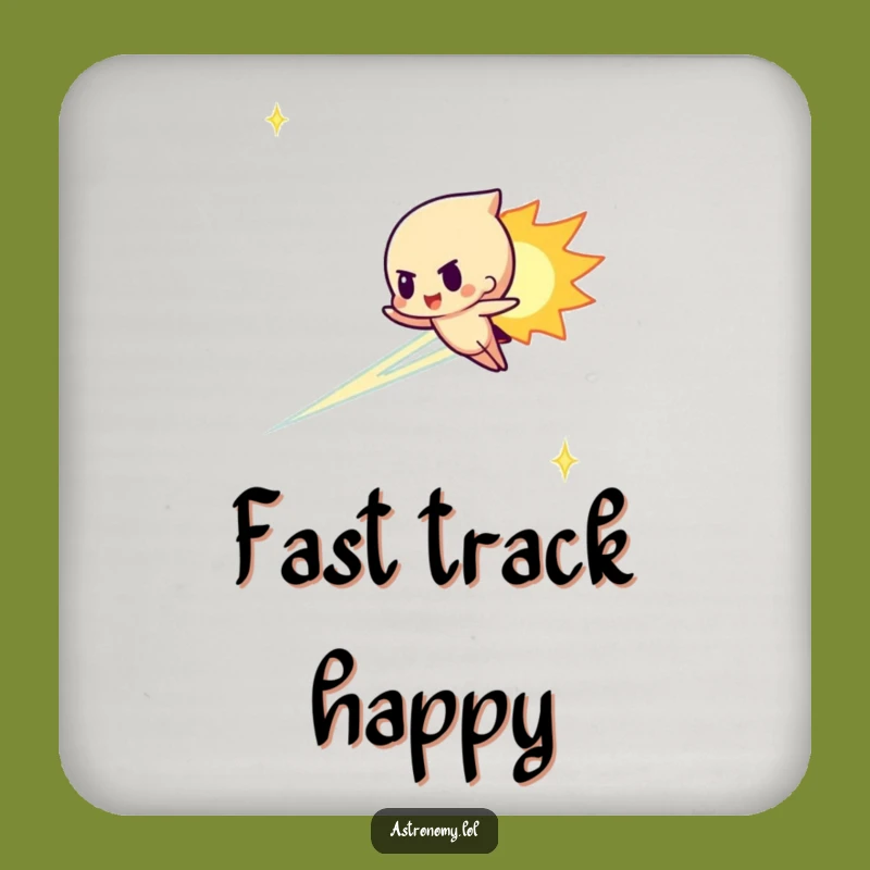 Funny Meteor Streaking Coaster Set - Hilarious Surface Protection with Cosmic Zoom