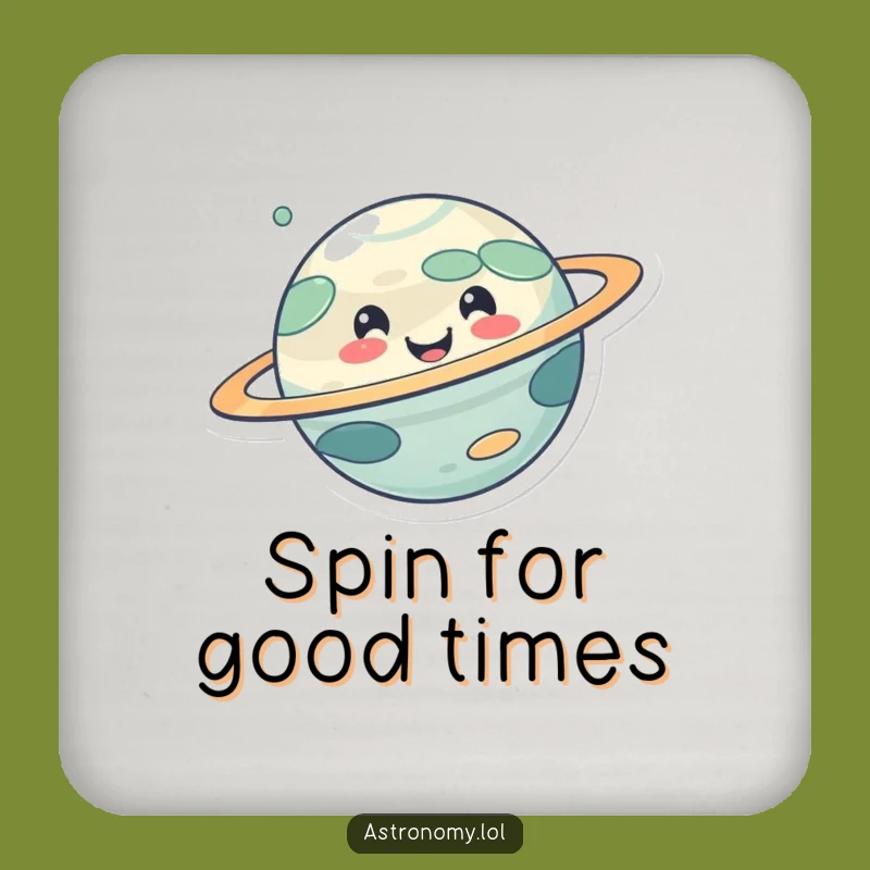 Funny Planet Coaster, Smiling Earth Protection, Hilarious Drink Accessory!